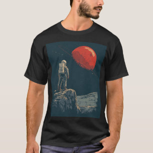 Vintage Astronaut Space Planet T-Shirt