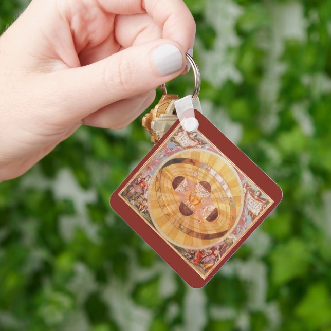 Vintage Astronomy, Antique Copernican Solar System Key Ring (Hand)