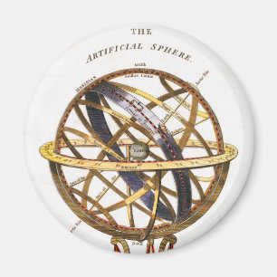 Vintage Astronomy, Artificial or Armillary Sphere Magnet