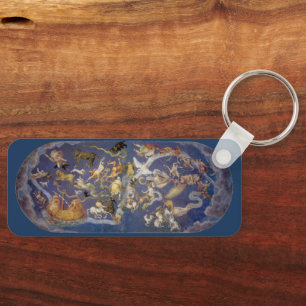 Vintage Astronomy Celestial Fresco, Constellations Key Ring