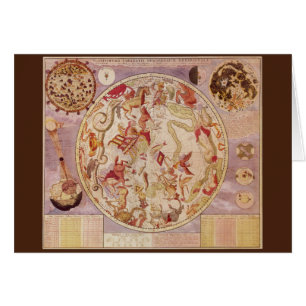 Vintage Astronomy, Celestial Map by Carel Allard