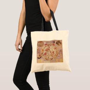 Vintage Astronomy, Celestial Map by Carel Allard Tote Bag