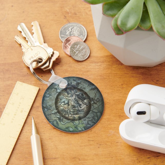 Vintage Astronomy Celestial Northern Constellation Key Ring (Desk)