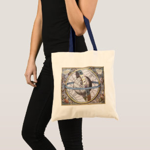 Vintage Astronomy, Celestial Planisphere Zodiac Tote Bag