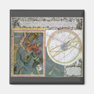 Vintage Astronomy, Comet Path by Matthaeus Seutter Magnet