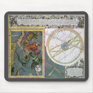 Vintage Astronomy, Comet Path by Matthaeus Seutter Mouse Pad