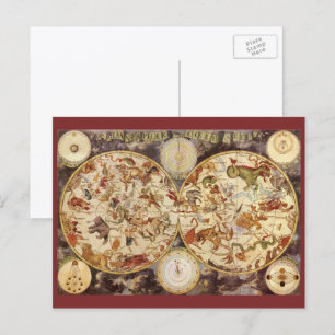 Vintage Astronomy Constellations, Frederik de Wit Postcard