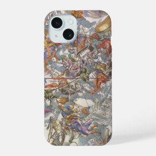 Vintage Astronomy, Map of Christian Constellations iPhone 15 Case