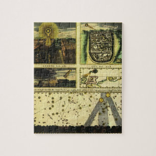 Vintage Astronomy, Stella Magorum, Celestial Stars Jigsaw Puzzle