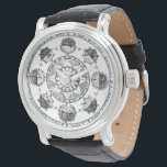 Vintage Astronomy Zodiac Wheel Watch<br><div class="desc">Vintage line drawing of astronomy zodiac.</div>