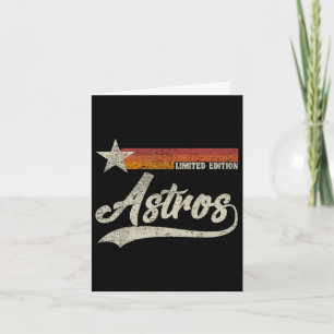Vintage Astros Retro Style 70s 80s First Name Card