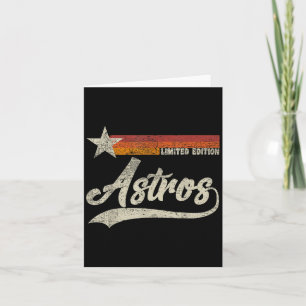 Vintage Astros Retro Style 70s 80s First Name Card