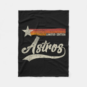 Vintage Astros Retro Style 70s 80s First Name Fleece Blanket