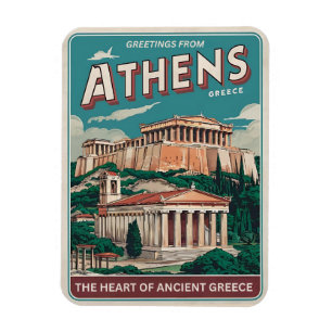 vintage Athens capital of Greece gifts   Magnet