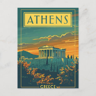 Vintage Athens, Greece Postcard   Parthenon