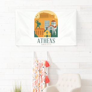 Vintage Athens Greece Travel – Parthenon Banner