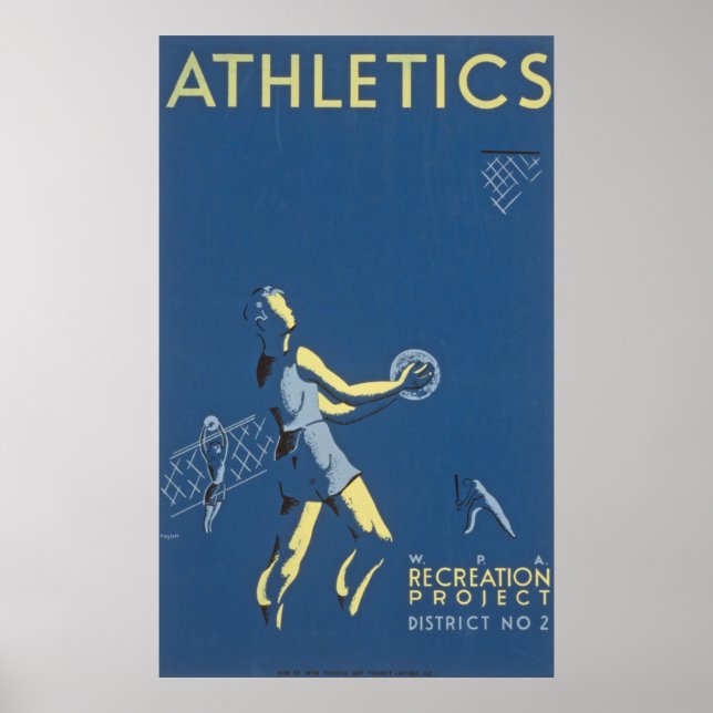 Vintage Athletics Recreation Poster (Front)