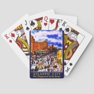 Vintage Atlantic City Train Travel Playing Cards