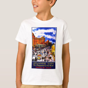 Vintage Atlantic City Train Travel T-Shirt