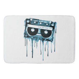 Vintage audiocassette bath mat