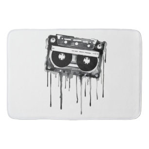Vintage audiocassette bath mat