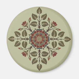 Vintage Audsley Tudor Rose Victorian Pattern Art Magnet