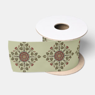 Vintage Audsley Tudor Rose Victorian Pattern Art Satin Ribbon
