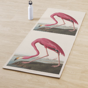 Vintage Audubon American Flamingo Pink Bird Art Yoga Mat