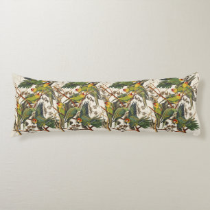 Vintage Audubon Carolina Parakeet Bird Art Body Cushion