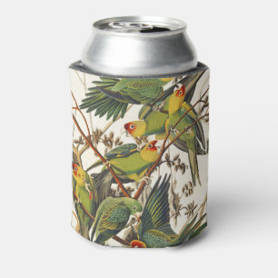 Vintage Audubon Carolina Parakeet Bird Art Can Cooler