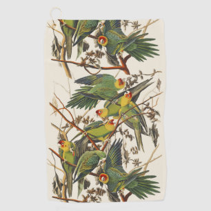 Vintage Audubon Carolina Parakeet Bird Art Golf Towel