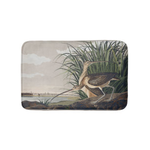 Vintage Audubon Long-billed Curlew Bird Art Bath Mat