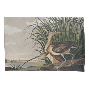 Vintage Audubon Long-billed Curlew Bird Art Pillowcase