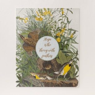 Vintage Audubon Meadowlark Print Jigsaw Puzzle