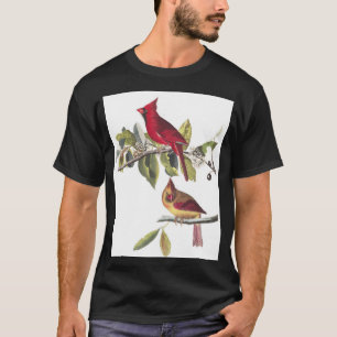 Vintage Audubon Northern Cardinal Painting T-Shirt