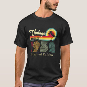 Vintage August 1932 Birthday On The Beach 90Th T-Shirt