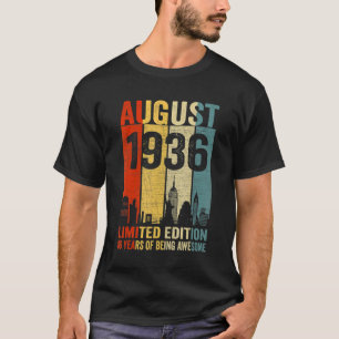 Vintage August 1936 86 Birthday 86 Year Old 1936 B T-Shirt