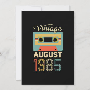Vintage August 1985 35th Birthday 35 Year Gift Invitation