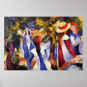 Vintage August Macke Girl In The Countryside Poster