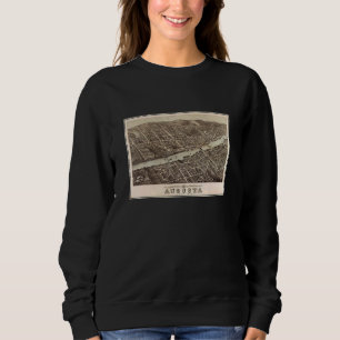 Vintage Augusta ME Map  1878  Sweatshirt