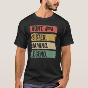 Vintage aunt siter gaming legend, retro video game T-Shirt