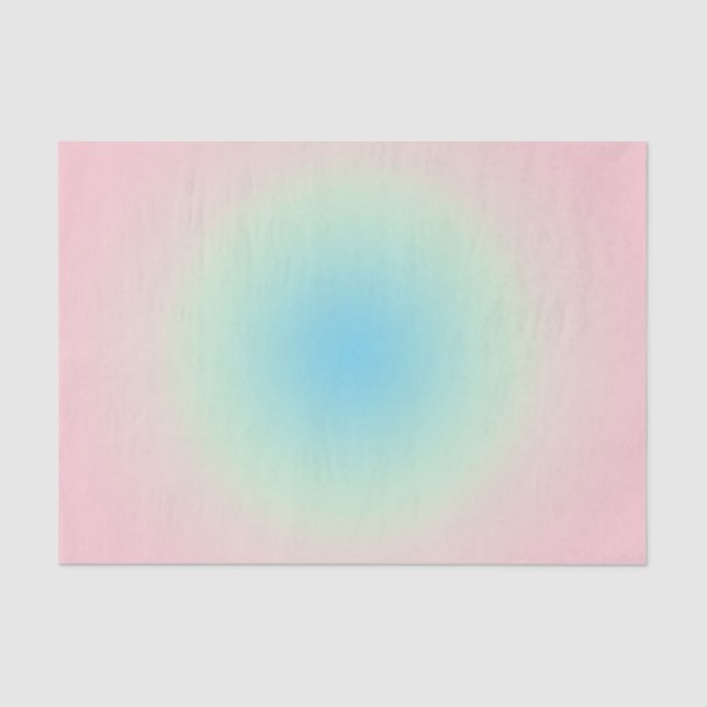 Vintage Aura Blue Pink Gradient Ombre  Tissue Paper (Front)