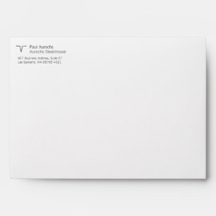 Vintage Aurochs Skull Illustration Envelopes