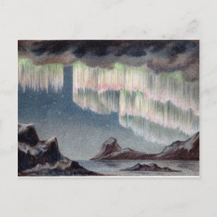 Vintage Aurora Borealis - Northern Lights Postcard