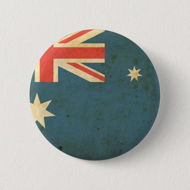 Vintage Australia Flag 6 Cm Round Badge (Front)