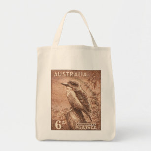 Vintage Australia Kookaburra Bird Tote Bag