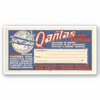 Vintage Australian Aviation Sticker