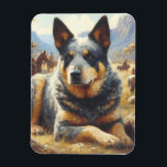Vintage Australian Cattle Dog Painting Magnet<br><div class="desc">Vintage Australian Cattle Dog Painting</div>
