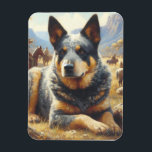 Vintage Australian Cattle Dog Painting Magnet<br><div class="desc">Vintage Australian Cattle Dog Painting</div>