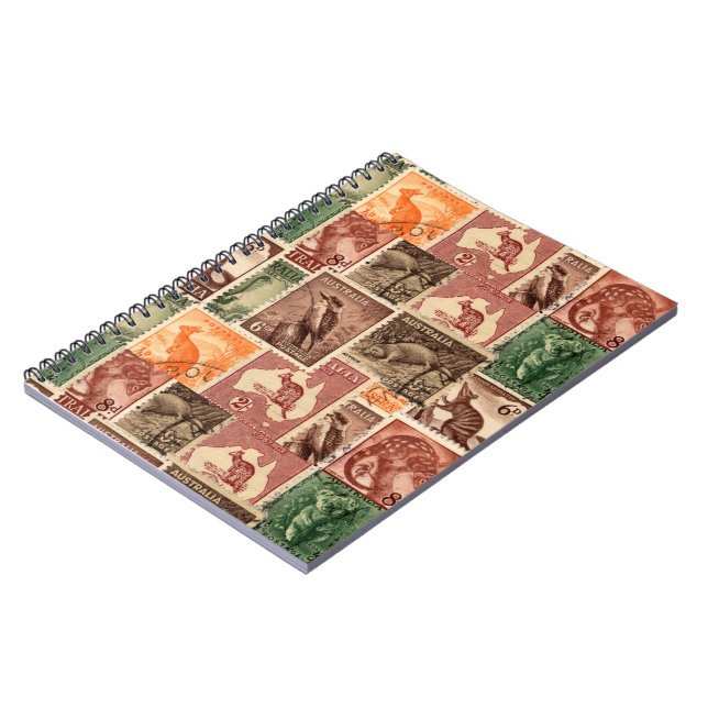 Vintage Australian Postage Stamps Collection Notebook (Left Side)